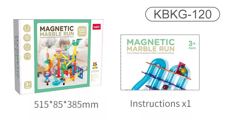 قطع ممغنطة (مسار الكرات) 120 قطعة