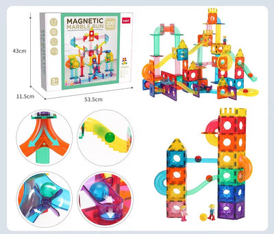 قطع ممغنطة(مسار الكرات) 200 قطعة