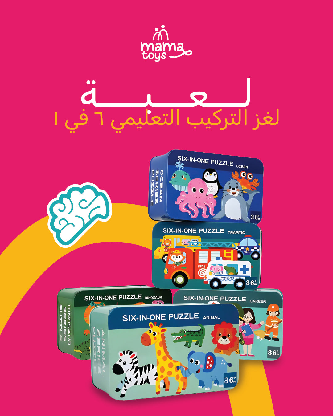لغز التركيب التعليمي 6 في 1