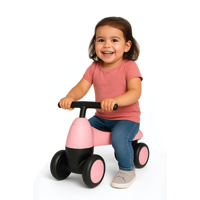 دراجة التوازن للأطفال (وردي)