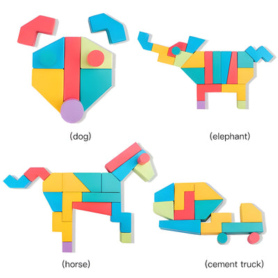 لعبة كتلة المكعبات البعدية (٢١ قطعة)