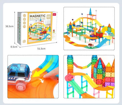 قطع ممغنطة(مسار السيارات) 200 قطعة