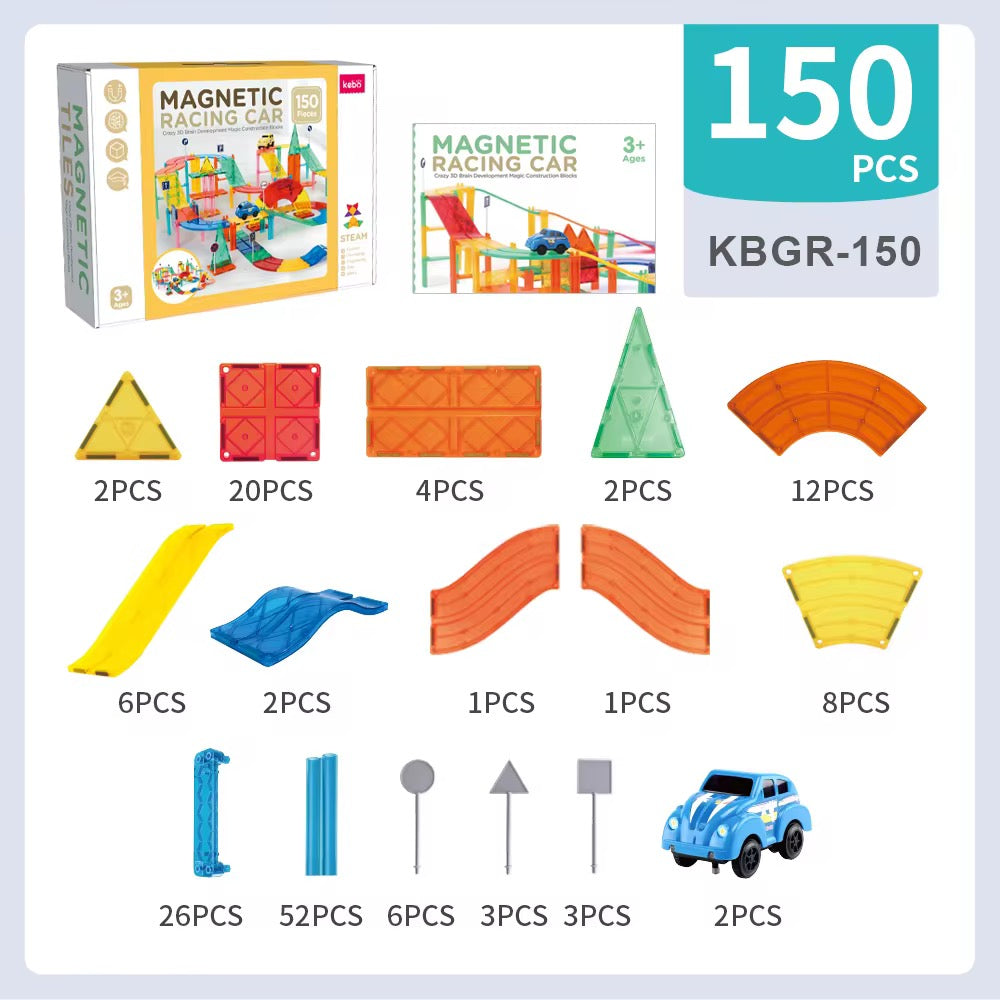قطع ممغنطة( مسار السيارات) 150 قطعة