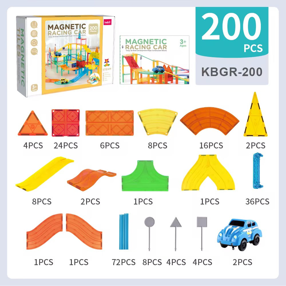 قطع ممغنطة(مسار السيارات) 200 قطعة