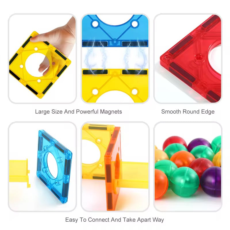 قطع ممغنطة (مسار الكرات) 120 قطعة